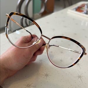 Tortoiseshell Metal Cat Eye Frames